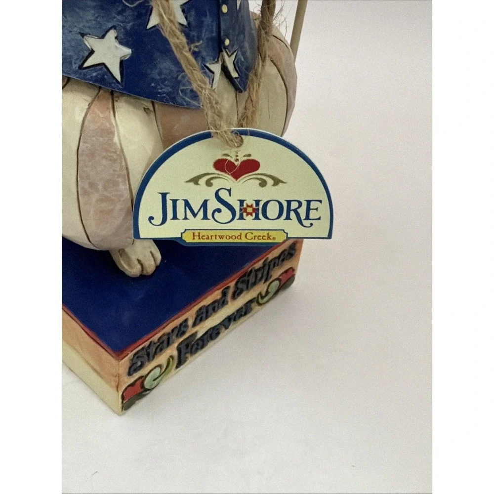 Jim Shore Heartwood Creek Resin Cat Figurine Stars and Stripes Patriotic